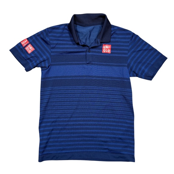Uniqlo x Kei Nishikori 2017 French Open Tennis Dry-Ex Polo Shirt Mens US XS - Picture 1 of 6